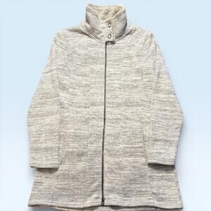 Kuhl Athena Jacket Womens Medium Gray Fleece Lined Funnel Neck Full Zip 4235